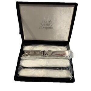 Vtg New Old Stock Silverplate The Bombay‎ Company 4 Butter Cheese Spread Knives